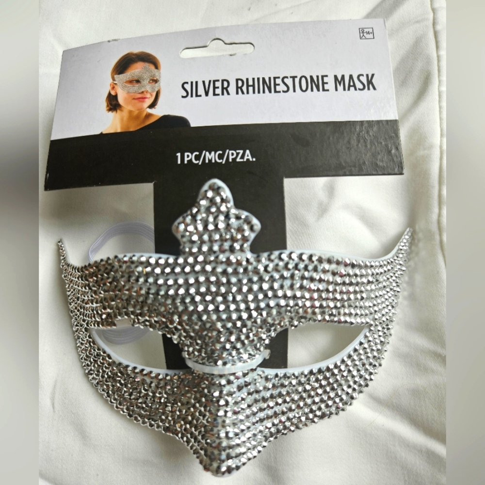Rhinestone Textured Mask